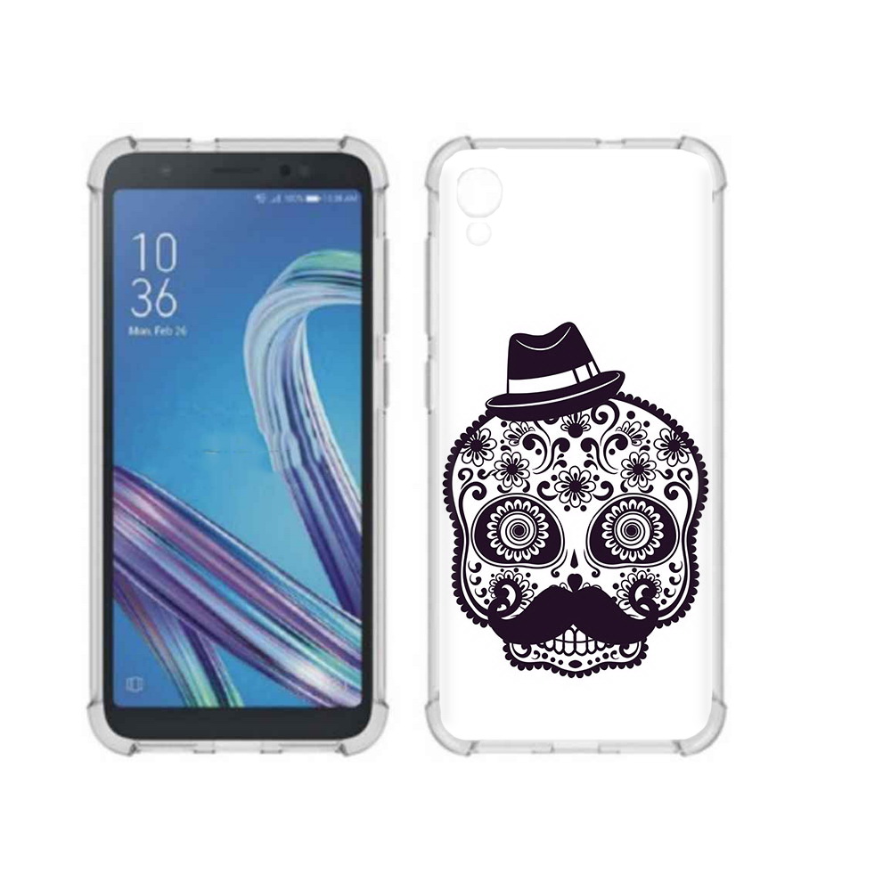 

Чехол MyPads Tocco для Asus ZenFone Live L1 (G552KL) разрисованный скелет, Прозрачный, Tocco