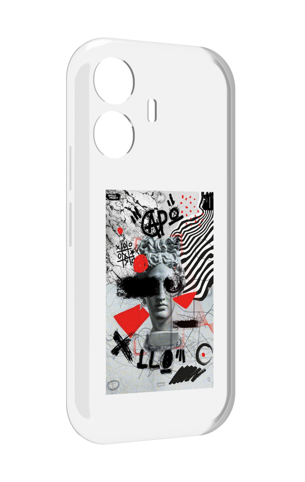 

Чехол MyPads стрит арт статуя для Vivo Y77E / Vivo iQOO Z6 Lite, Прозрачный, Tocco