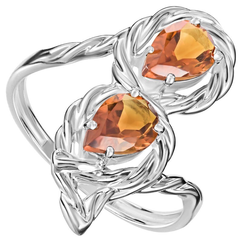 

Кольцо из серебра с цитрином р.  LAZURIT-ONLINE 8484AG, 8484AG