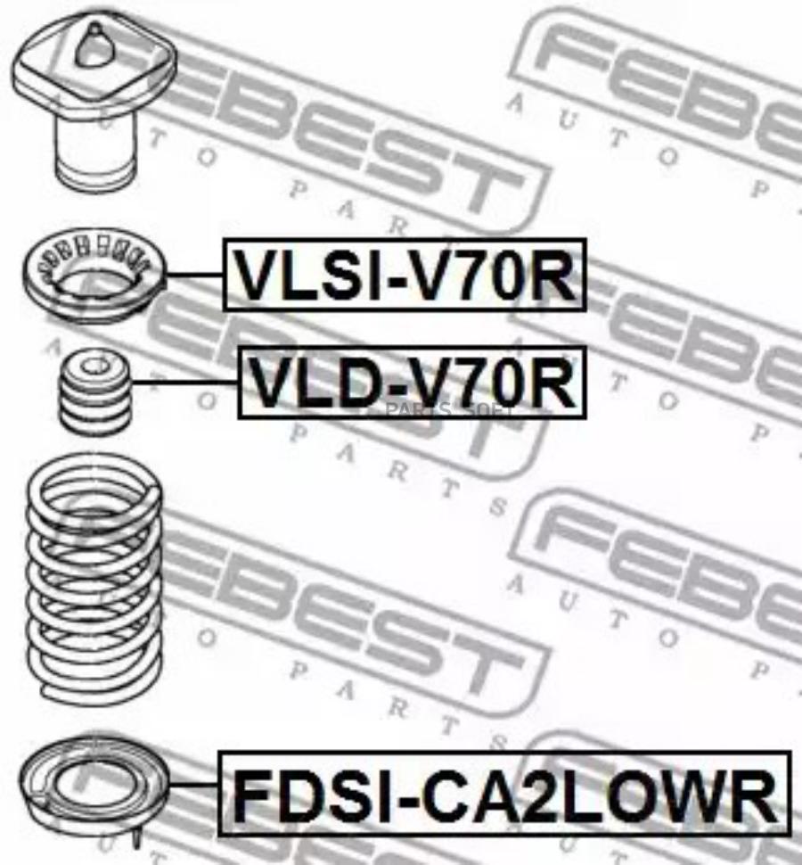 

FEBECT FDSICA2LOWR FDSI-CA2LOWR_проставка задней пружины нижняя!\ Volvo V70 1.6-3.2/1.6-2.