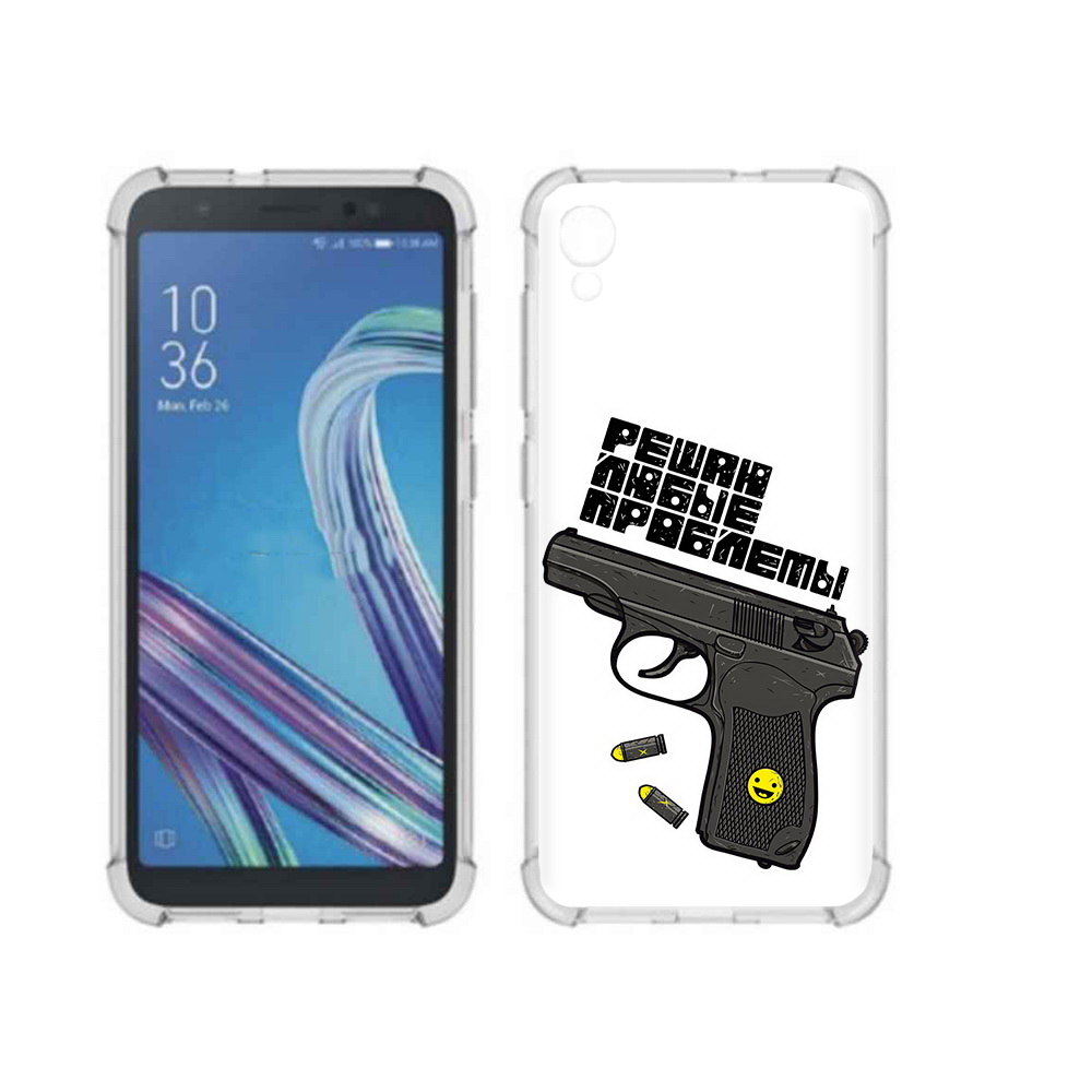 Чехол MyPads Tocco для Asus ZenFone Live L1 (G552KL) пистолет против проблем