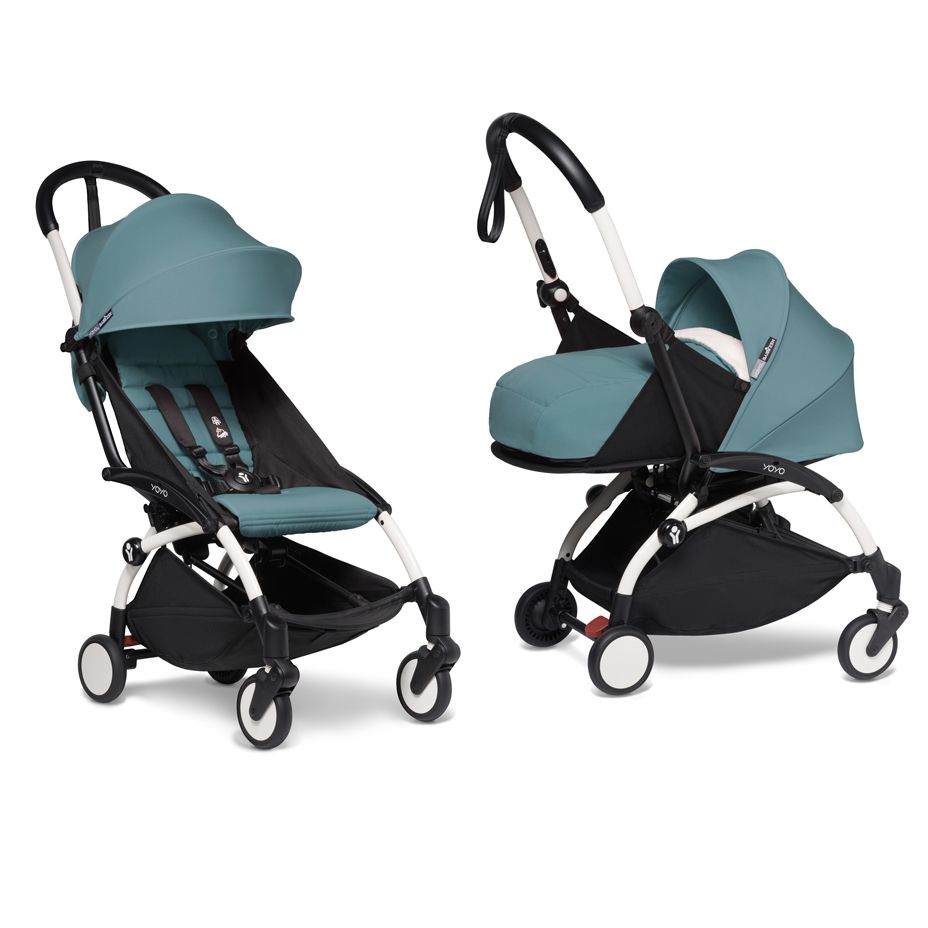 фото Коляска 2 в 1 babyzen yoyo2 newborn pack aqua рама белая