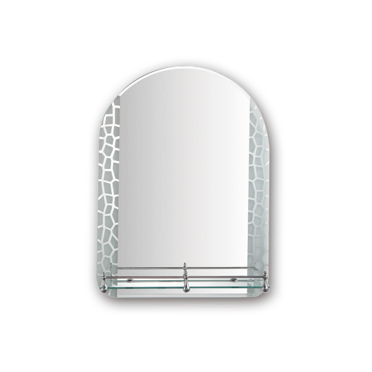Зеркало фигурное Frap F694, с полкой, 60 x 45 см зеркало прямоугольное frap f693 60 x 45 см