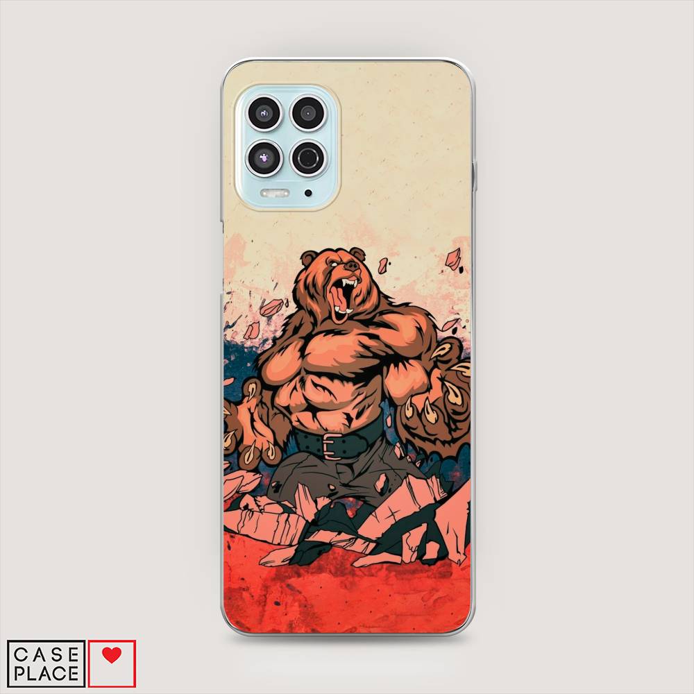

Чехол Awog на Motorola Moto G100 "Медведь с флагом РФ", Разноцветный, 241650-2