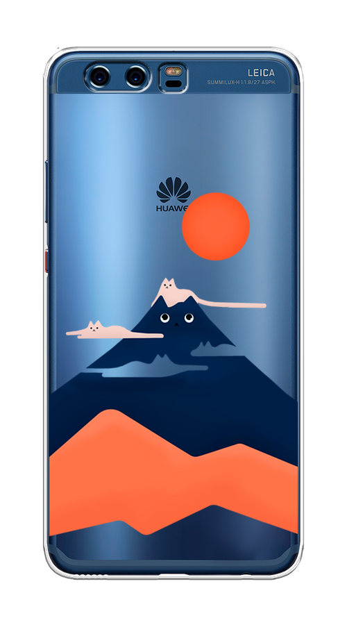 

Чехол на Huawei P10 Plus "Кот-гора", Черный;оранжевый, 62350-4