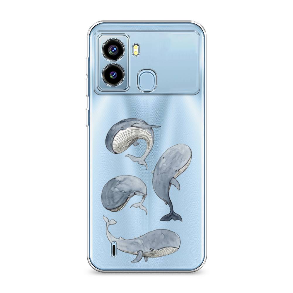 

Чехол Awog на Tecno Pop 6 "Киты", Разноцветный, 302050-1