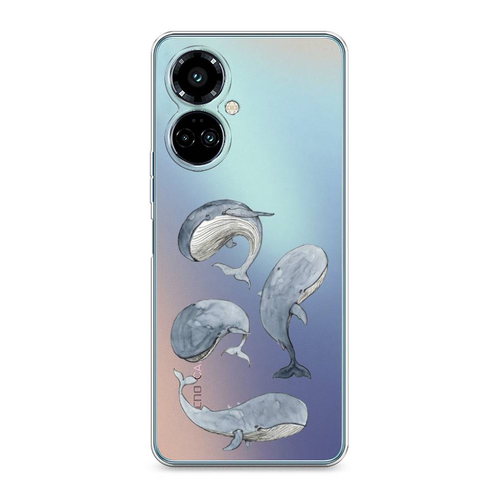 

Силиконовый чехол "Киты" на Tecno Camon 19 Pro, Киты