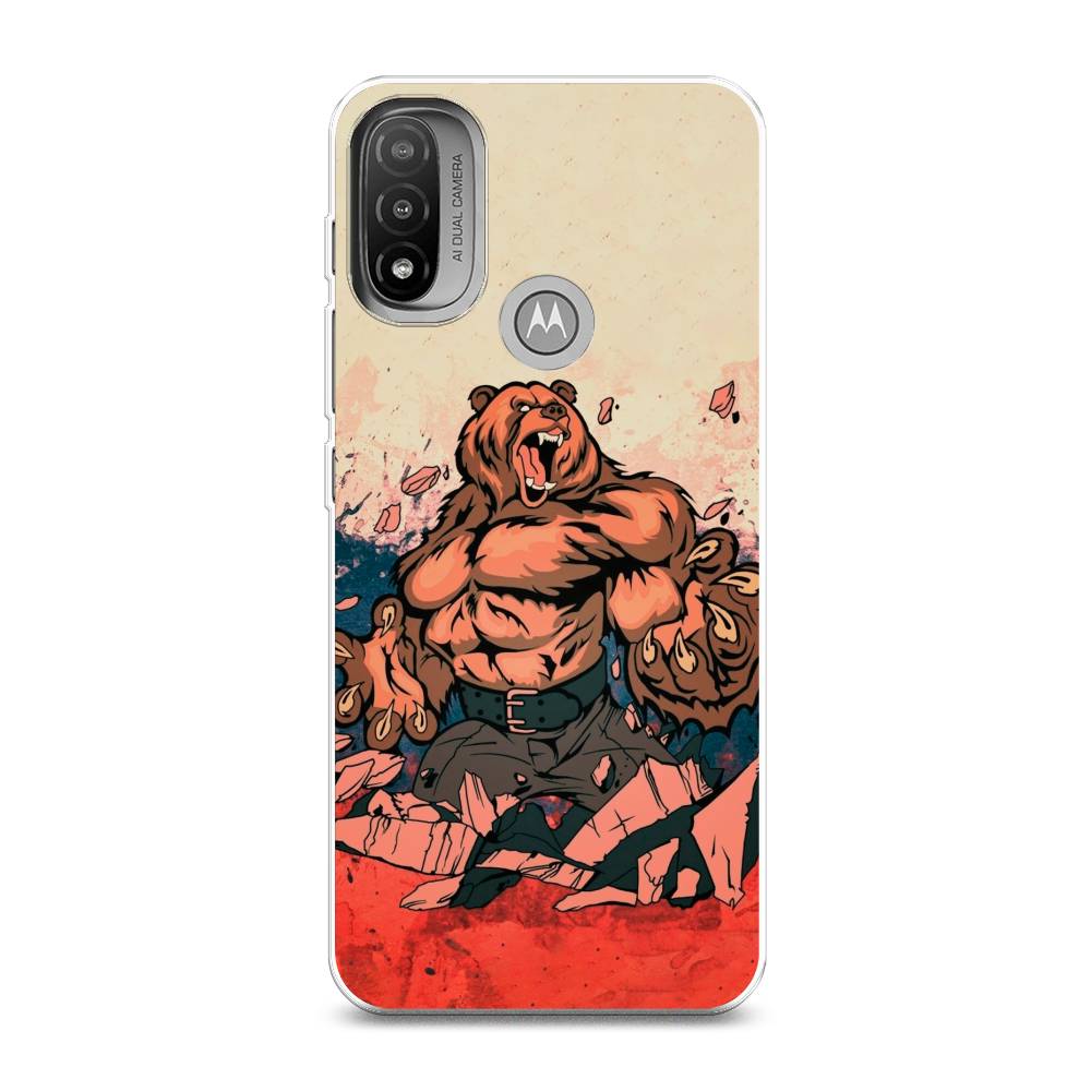 

Чехол Awog на Lenovo K14 Plus/Motorola Moto E20/E30/E40 "Медведь с флагом РФ", Разноцветный, 243450-2