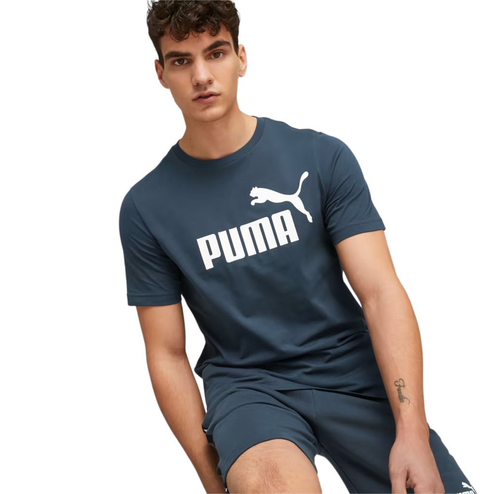 

Футболка мужская PUMA Ess Logo Tee 58666761 синяя L, Синий, Ess Logo Tee