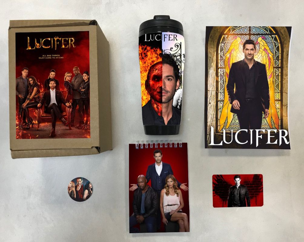 

Бокс с подарком принт Сериал Люцифер, Lucifer, 0003, 5 предметов