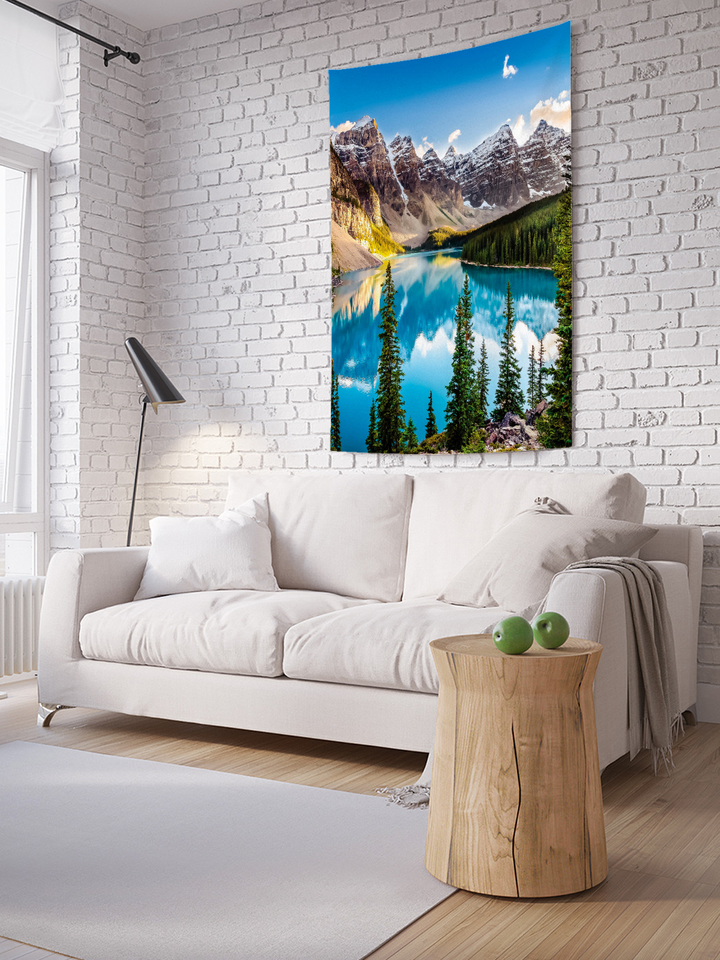 

Вертикальное фотопанно на стену JoyArty Горы у озера 150x200 см, Горы у озера