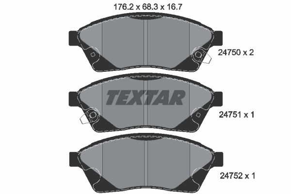 

Тормозные колодки Textar дисковые 2475001