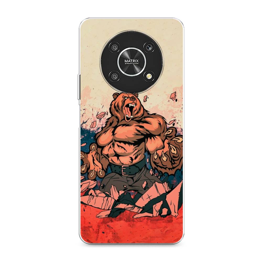 

Чехол Awog на Honor X9 4G/Magic4 Lite 4G "Медведь с флагом РФ", Разноцветный, 6108650-2