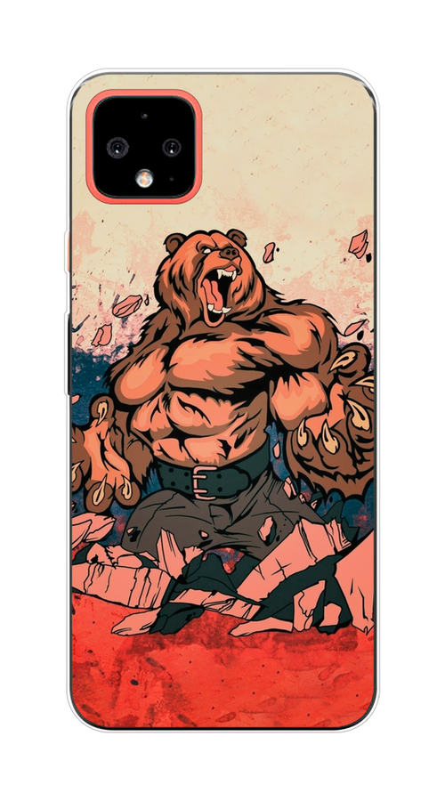 

Чехол Awog на Google Pixel 4 XL "Медведь с флагом РФ", Разноцветный, 270550-2