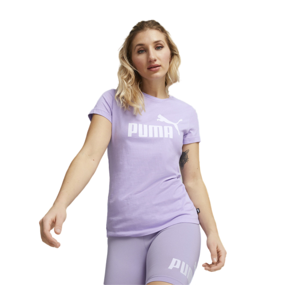 Футболка женская PUMA Ess Logo Tee 58677570 фиолетовая XS фиолетовый