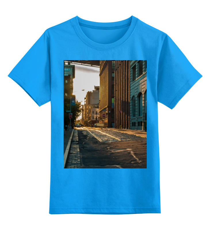 

Детская футболка Printio Evening brooklyn цв.голубой р.152, 0000000791091