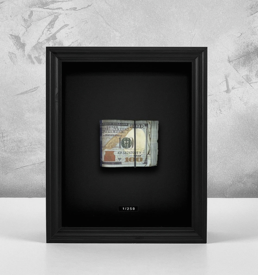 

3д картина RaaR.Studio 100 долларов свёрнутая пачка 20x20 см 1, 20х20 100