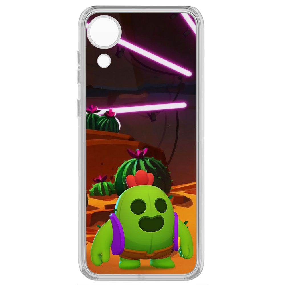 

Чехол-накладка Brawl Stars-Спайк для Samsung Galaxy A03 Core (A032), Прозрачный