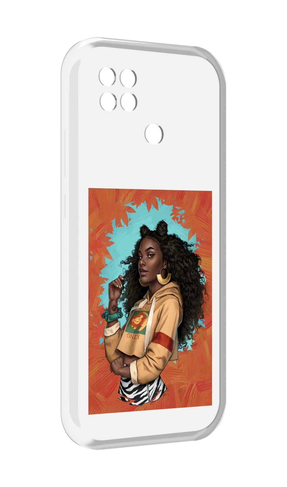 

Чехол MyPads темная-девушка женский для Xiaomi Poco C40, Прозрачный, Tocco