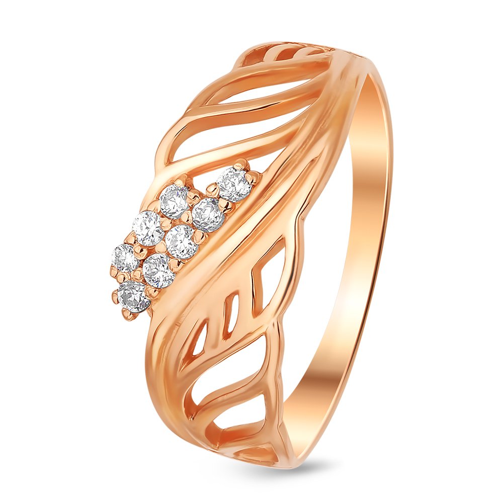 

Кольцо женское из красного золота с фианитом 585Gold 301010175, р, 301010175