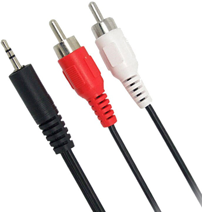 Аудио кабель GSMIN A11 с разъемами (3,5 Jack на 2 RCA штекера 2 RCA на 3,5 мм AUX, стерео)