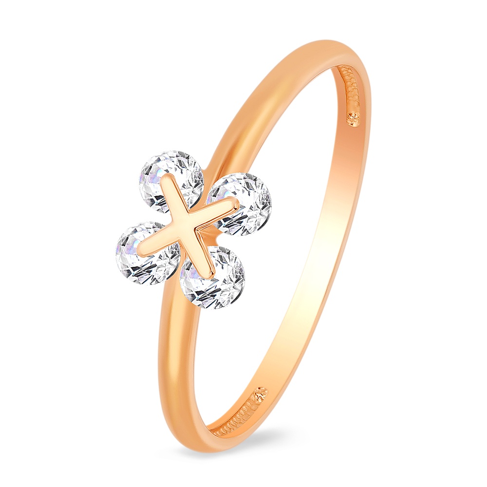 

Кольцо женское из красного золота с фианитом 585Gold 301010169, р, 301010169