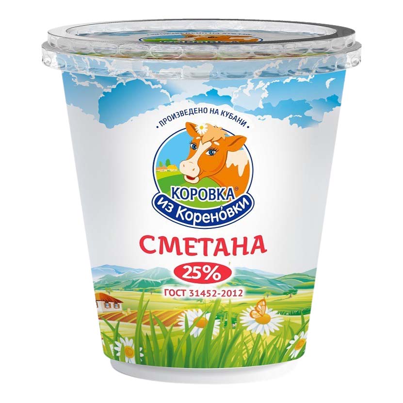 

Сметана Коровка из Кореновки 25% БЗМЖ 300 г