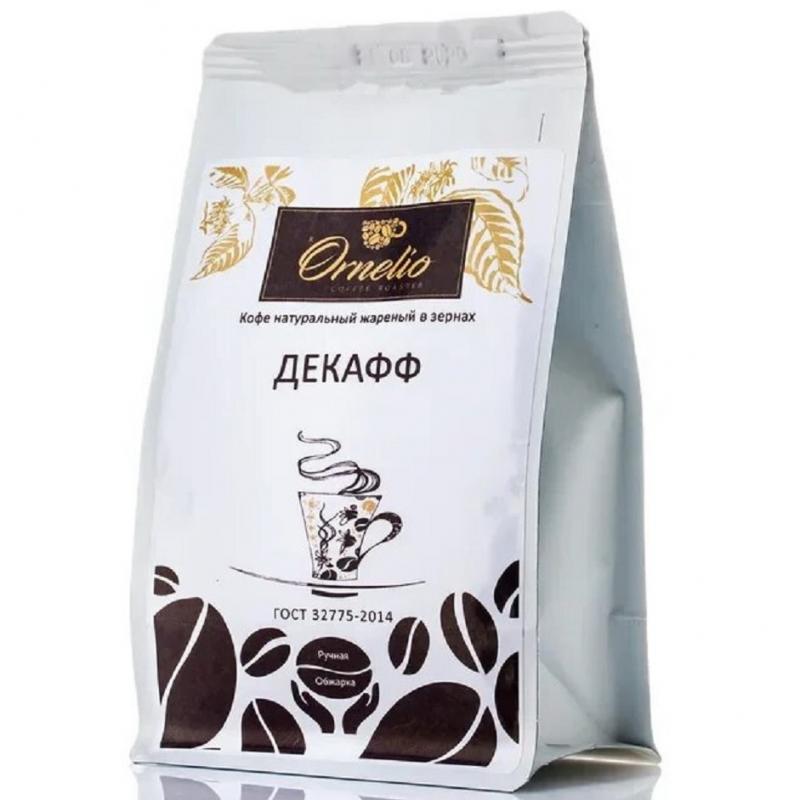 

Кофе арабика Ornelio натуральный жареный в зернах без кофеина декафф 250 г