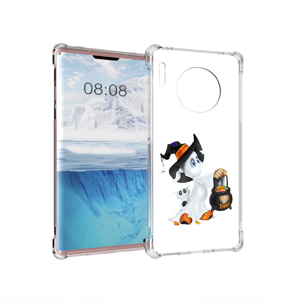 

Чехол MyPads Tocco для Huawei Mate 30 Pro Маленький призрак, Прозрачный, Tocco