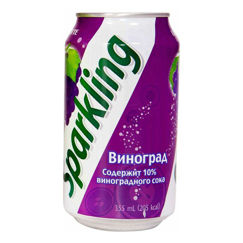 Газированный напиток Lotte Sparkling Grape 0,335 л