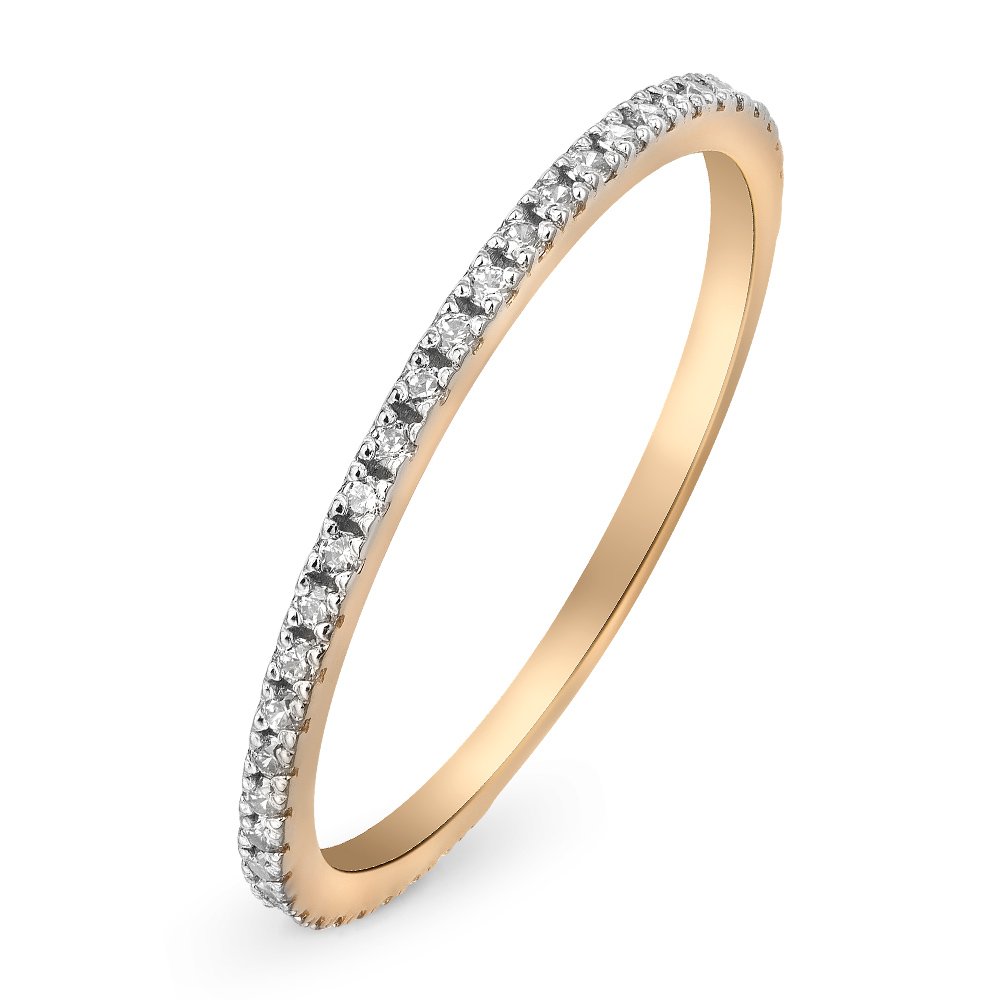 

Кольцо женское из красного золота с фианитом 585Gold 301010201, р, 301010201