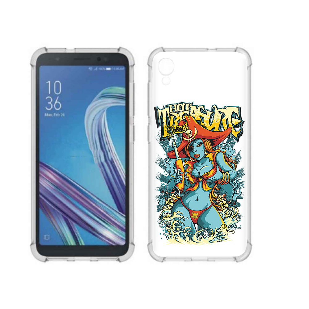 Чехол MyPads Tocco для Asus ZenFone Live L1 (G552KL) нарисованная синяя девушка комикс