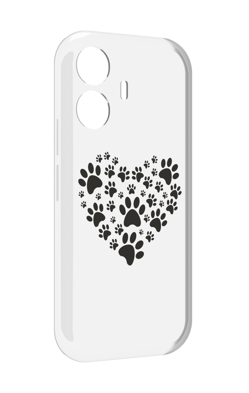 

Чехол MyPads следы-в-сердечке для Vivo Y77E / Vivo iQOO Z6 Lite, Прозрачный, Tocco