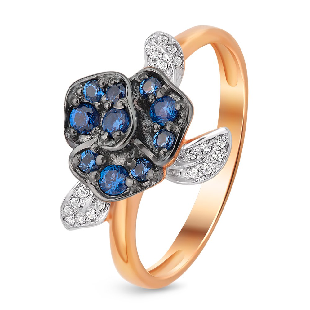 

Кольцо женское из красного золота с фианитом 585Gold 301009960, р, 301009960