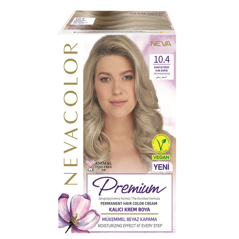 Крем-краска для волос Neva Premium стойкая 10.4 Песочный блонд