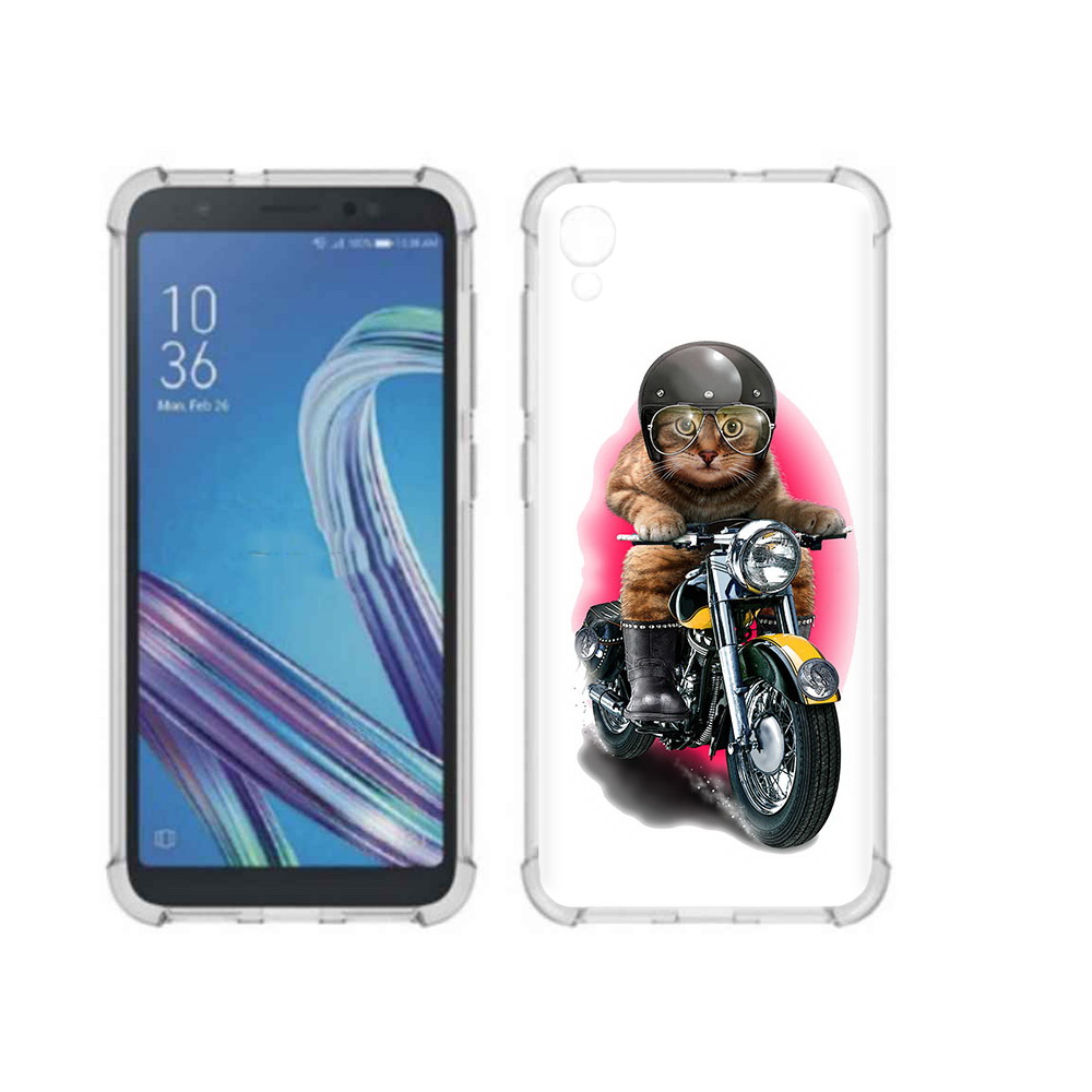 

Чехол MyPads Tocco для Asus ZenFone Live L1 (G552KL) мото-кот (PT113202.648.485), Прозрачный, Tocco