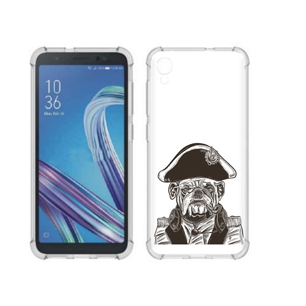 

Чехол MyPads Tocco для Asus ZenFone Live L1 (G552KL) мопс генерал (PT113202.648.483), Прозрачный, Tocco