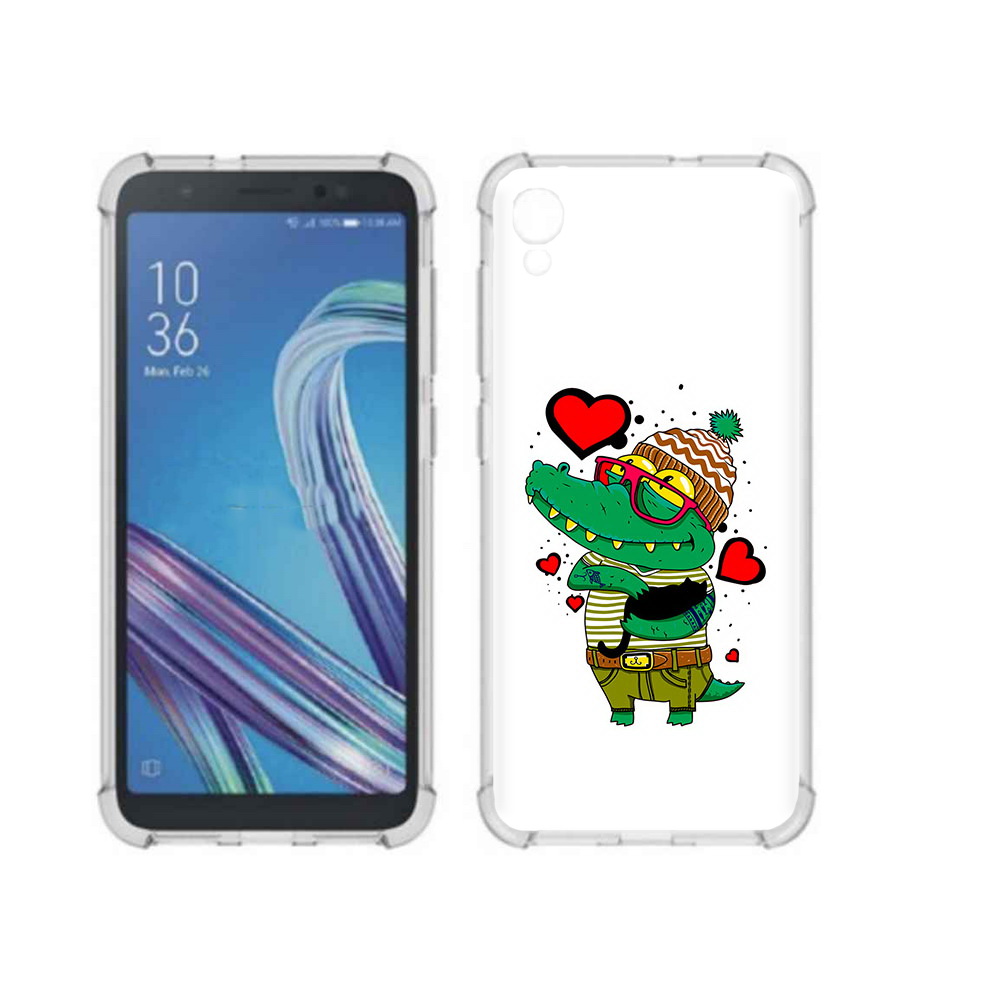 

Чехол MyPads Tocco для Asus ZenFone Live L1 (G552KL) Влюбленный крокодил (PT113202.648.48), Прозрачный, Tocco