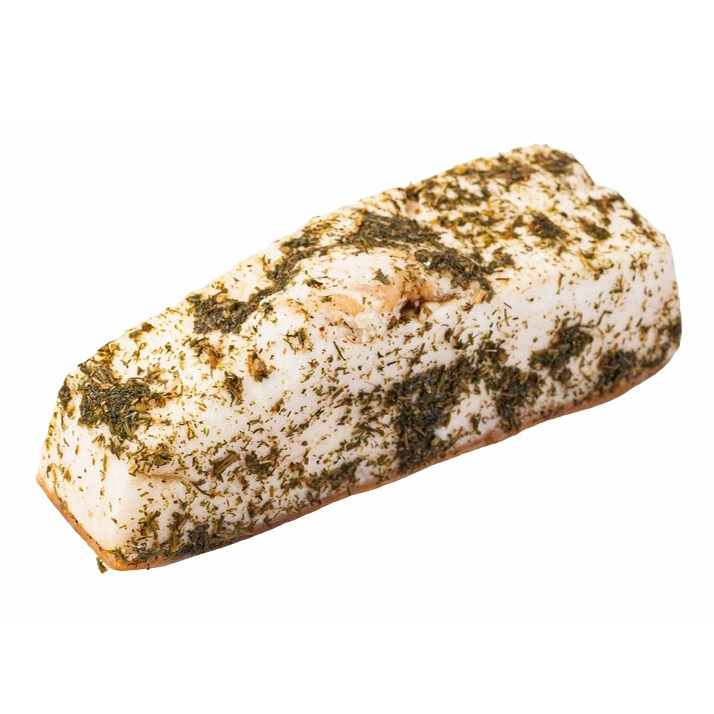

Шпик свиной соленый с укропом и зеленью