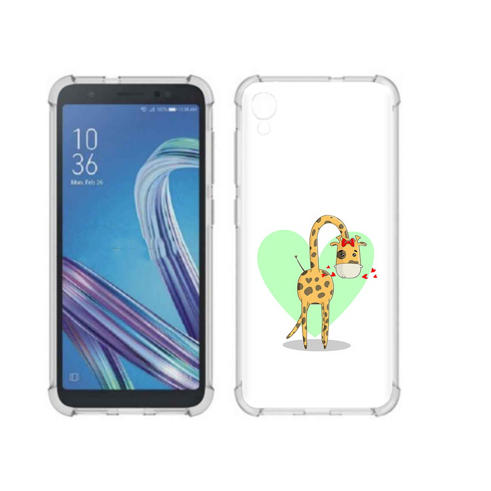Чехол MyPads Tocco для Asus ZenFone Live L1 (G552KL) Влюбленный жираф 14 февраля