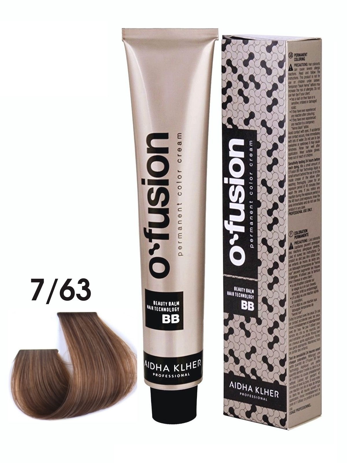 

Профессиональная краска для волос Aidha Klher O'fusion BB-hair technology, тон 7/63, 100мл, ofusion_bb