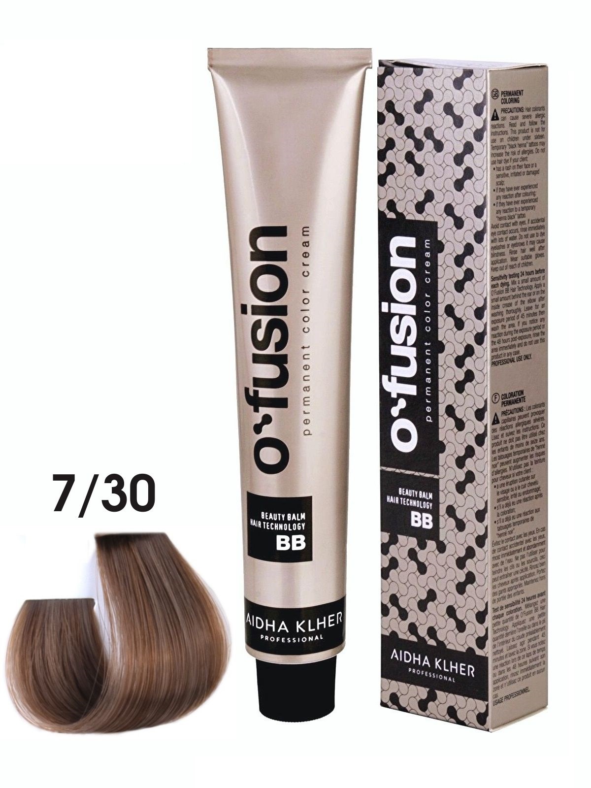 

Профессиональная краска для волос Aidha Klher O'fusion BB-hair technology, тон 7/30, 100мл, ofusion_bb