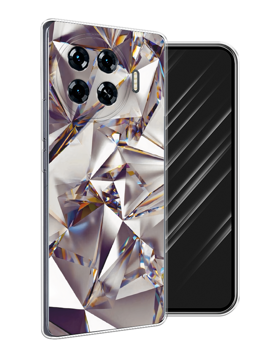 

Чехол Awog на Tecno Spark 20 Pro Plus "Бриллианты", Серебристый;бежевый, 305050-1