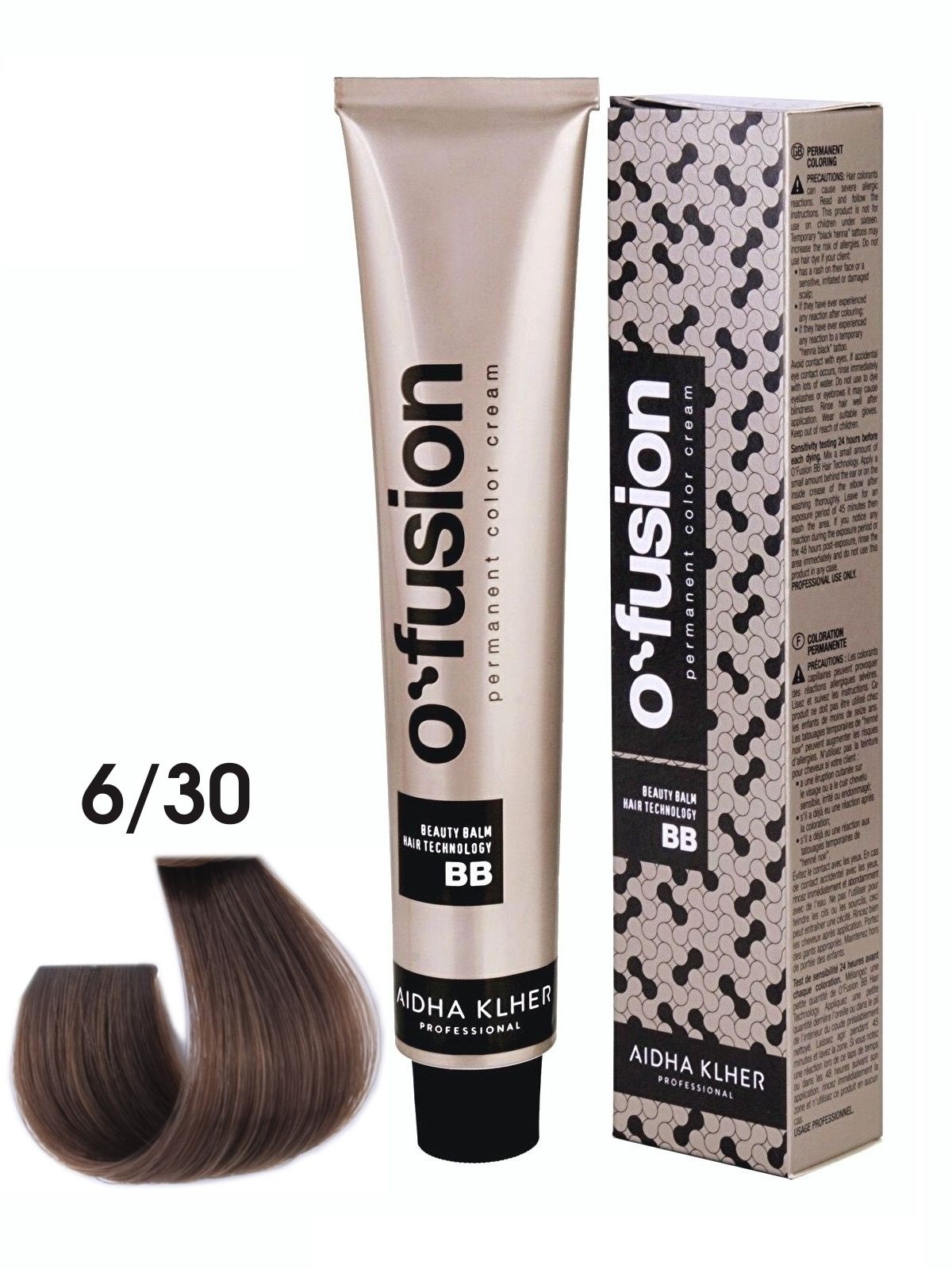 

Профессиональная краска для волос Aidha Klher O'fusion BB-hair technology, тон 6/30, 100мл, ofusion_bb