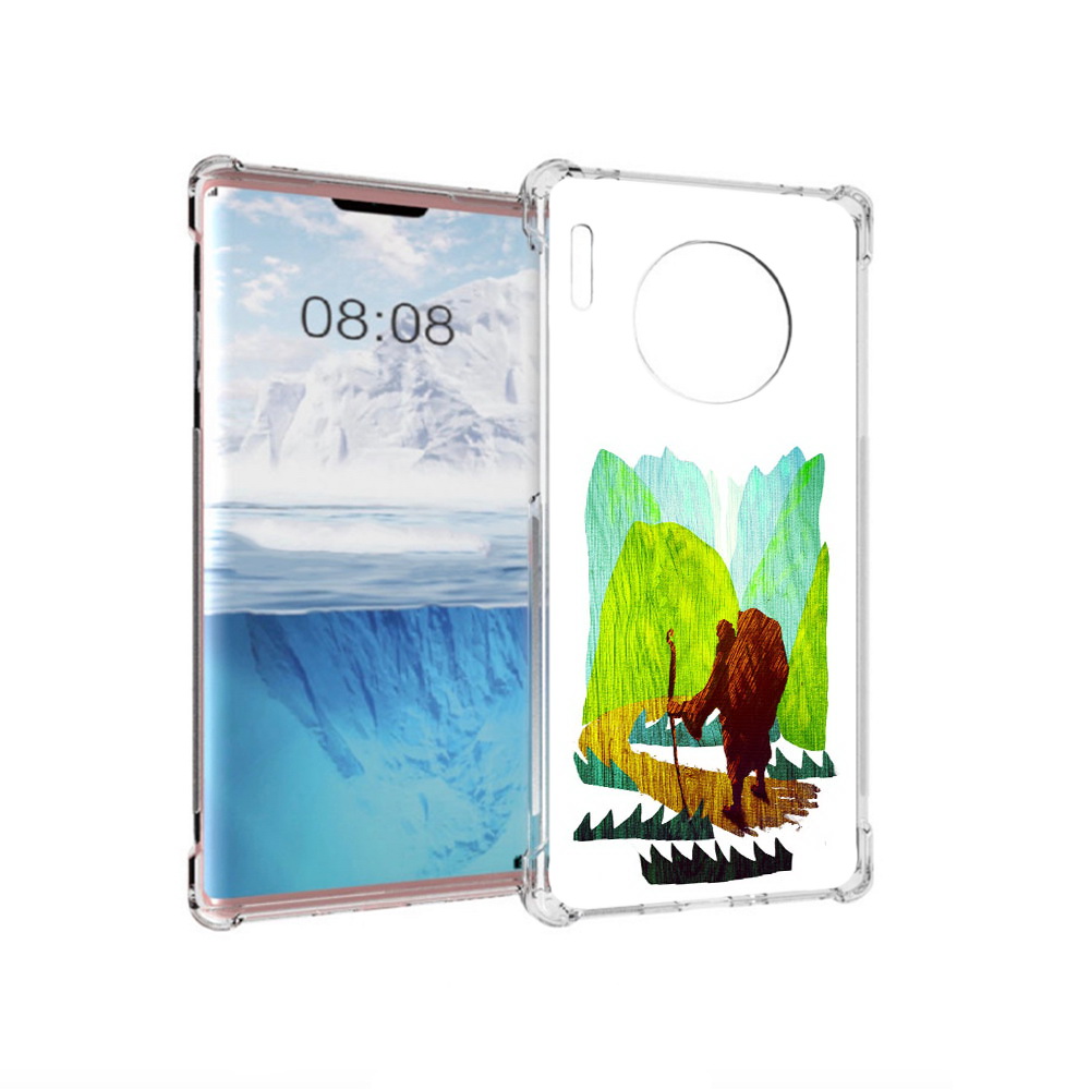 

Чехол MyPads Tocco для Huawei Mate 30 Pro Лесная тропа, Прозрачный, Tocco