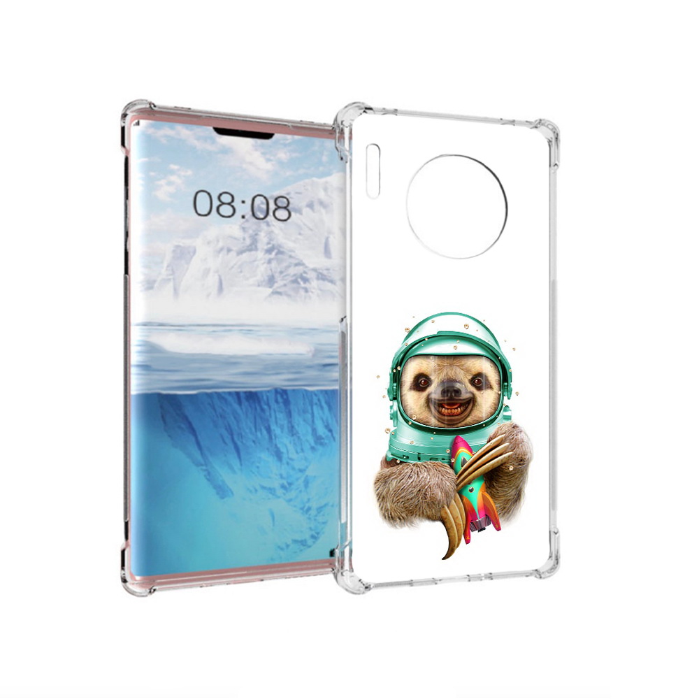 

Чехол MyPads Tocco для Huawei Mate 30 Pro Ленивец астронавт, Прозрачный, Tocco