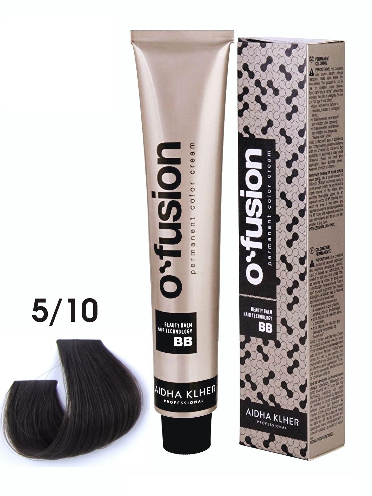 

Профессиональная краска для волос Aidha Klher O'fusion BB-hair technology, тон 5/10, 100мл, ofusion_bb