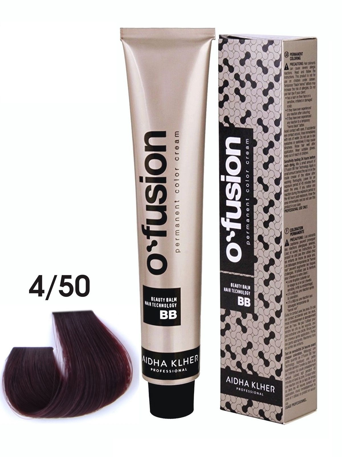 

Профессиональная краска для волос Aidha Klher O'fusion BB-hair technology, тон 4/50, 100мл, ofusion_bb