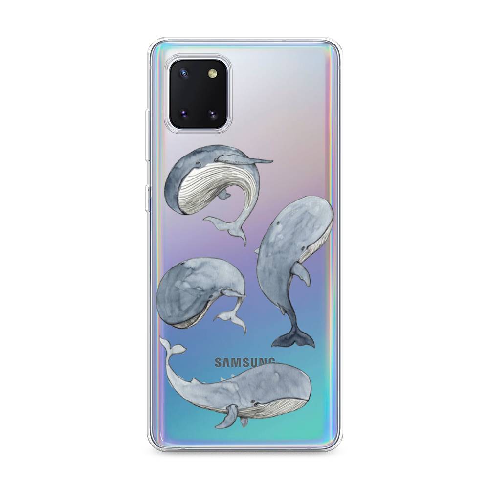 

Чехол Awog на Samsung Galaxy Note 10 lite/A81 "Киты", Разноцветный, 29150-1