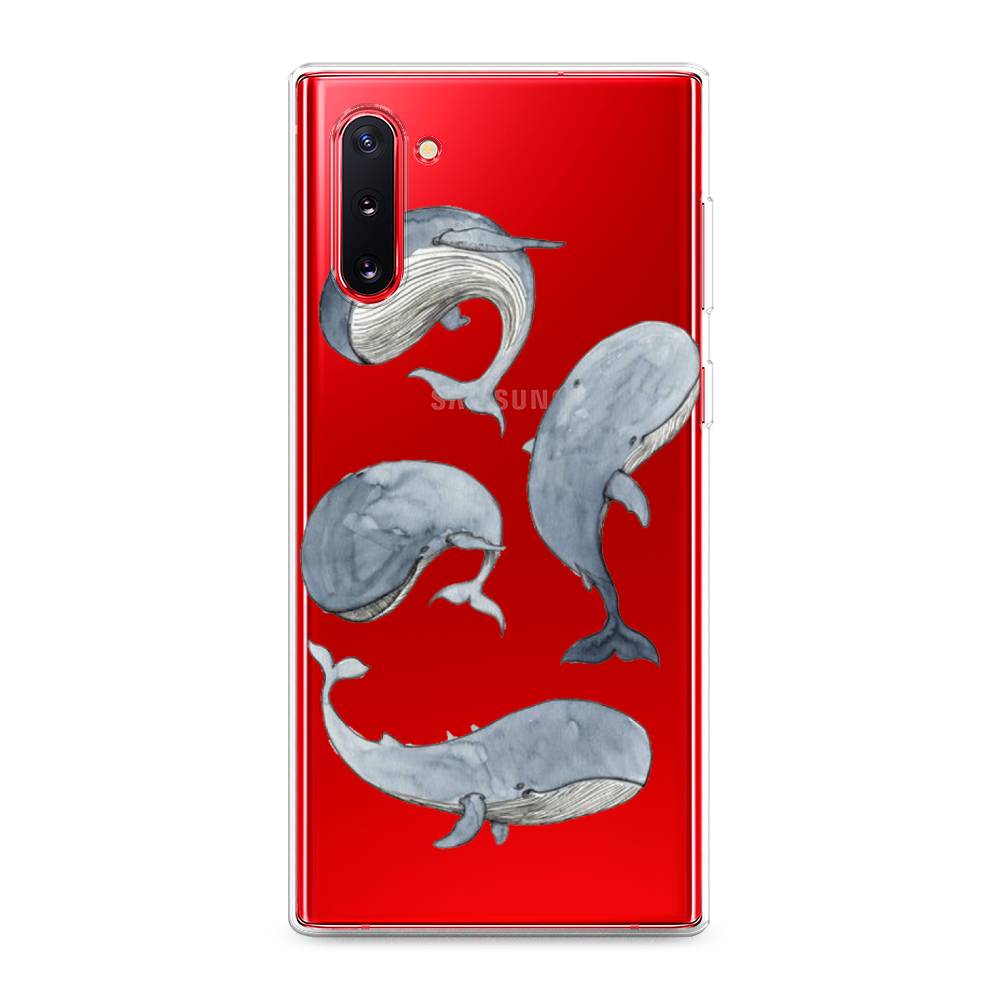 

Чехол Awog на Samsung Galaxy Note 10 "Киты", Разноцветный, 28650-1